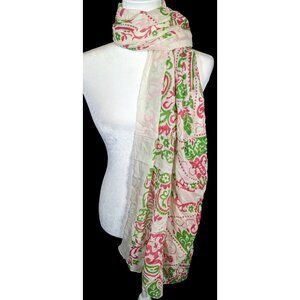 Maison Lecomte Flament Lightweight Cotton Floral Scarf